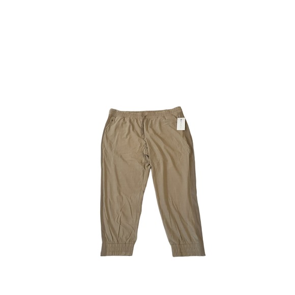Athleta Brooklyn Textured Jogger Windowpane Taupe New‎ With Tags Size 22 - Picture 1 of 5